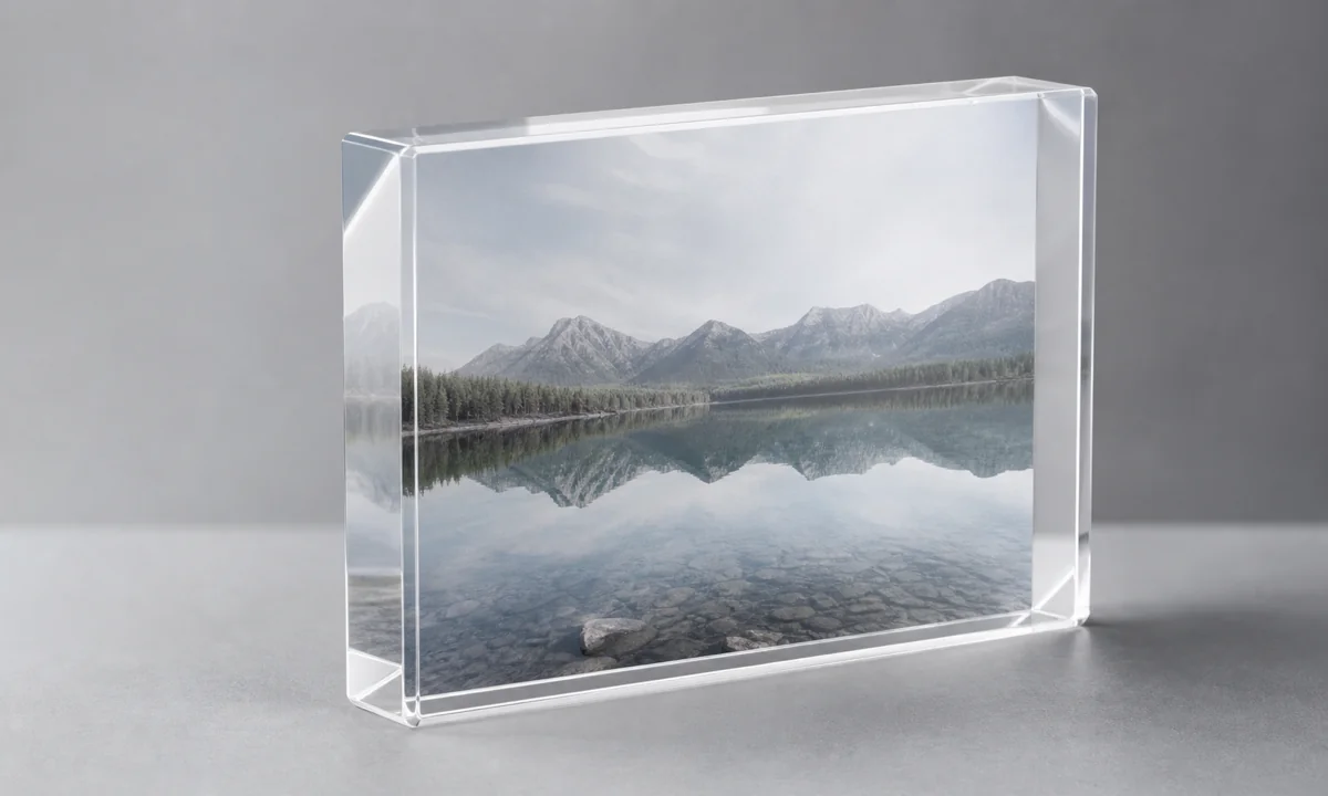 Clear acrylic photo-block blanks for a print lab